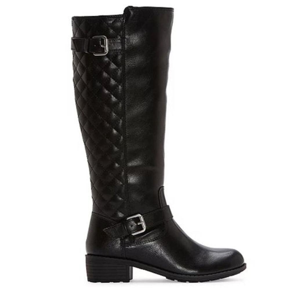 Women's St John's Bay Darling Stacked Heel Riding Boots - Black - 6.5 - NIB